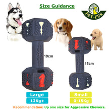 Load image into Gallery viewer, Dumbbell (Hex) Enrichment Treat Dispenser Dog Toy (size variations)
