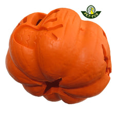 Load image into Gallery viewer, Pumpkin Chew Toy and Treat Dispenser, good for tooth cleaning
