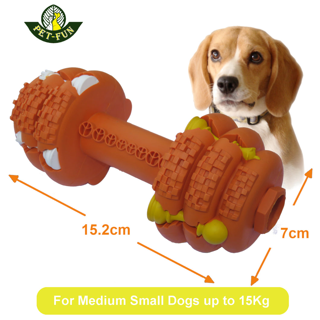 Dumbbell (Round) Enrichment Treat Dispenser Dog Toy (size variations)